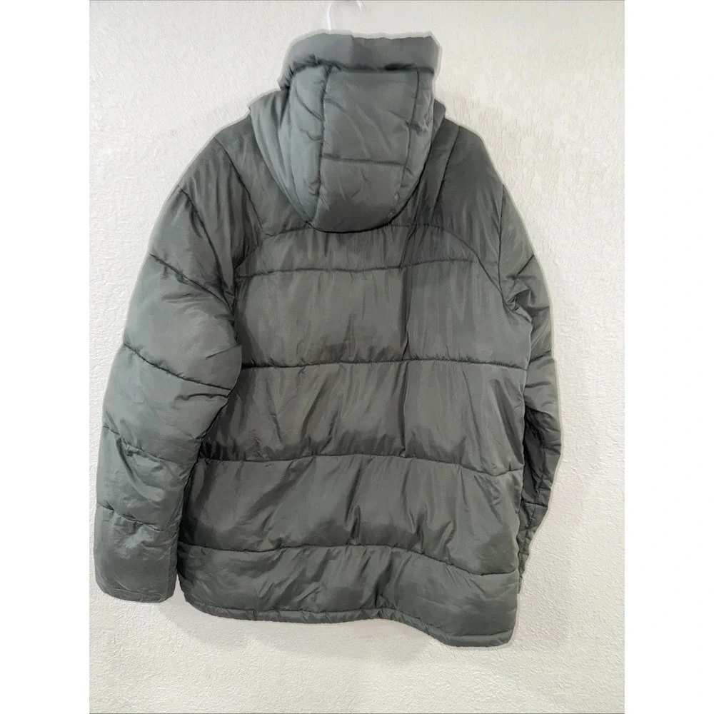 Hawke & Co. Men's Dark Green Hooded Puffer Jacket - Large